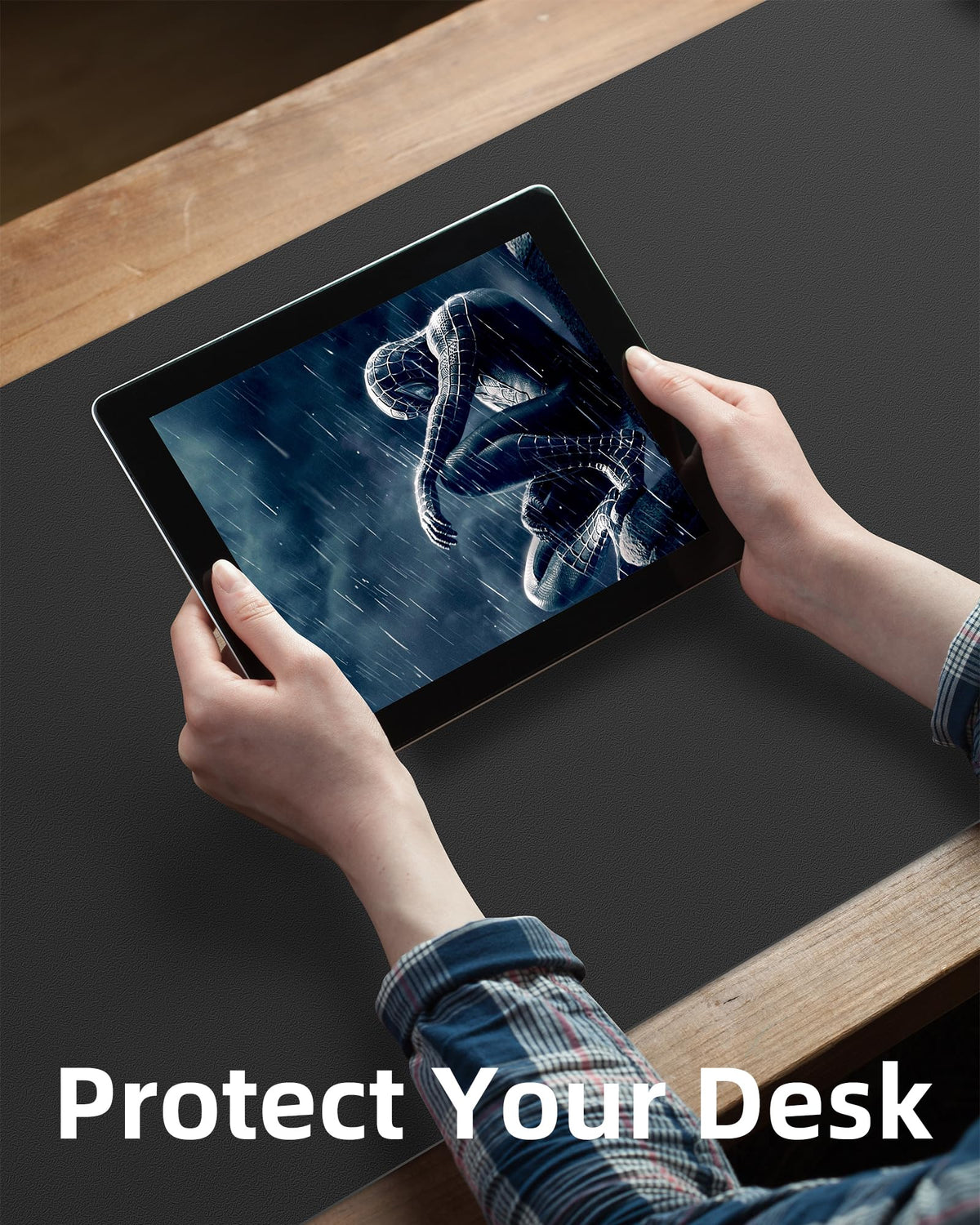 Large Desk pad mat,Mouse Pad,Office Desk Mat, Non-Slip PU Leather Desk Blotter,Large Desk