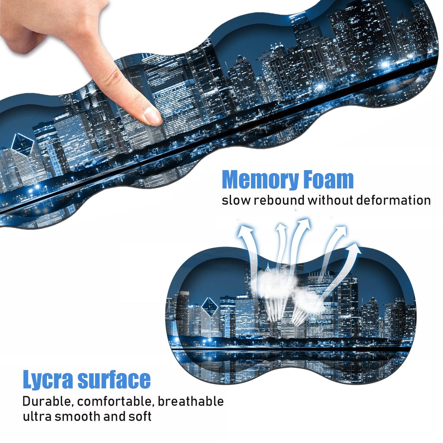 Ergonomic Keyboard Wrist Rest & Mouse Pad Wrist Rest Set, Large XXL Gaming Desk Mat 31.5"x 11.8"
