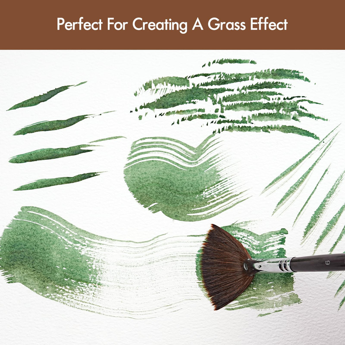 Sable Watercolor Brushes Professional, Fuumuui 7Pcs Sable Brush Set Variety Shapes with Flat, Round