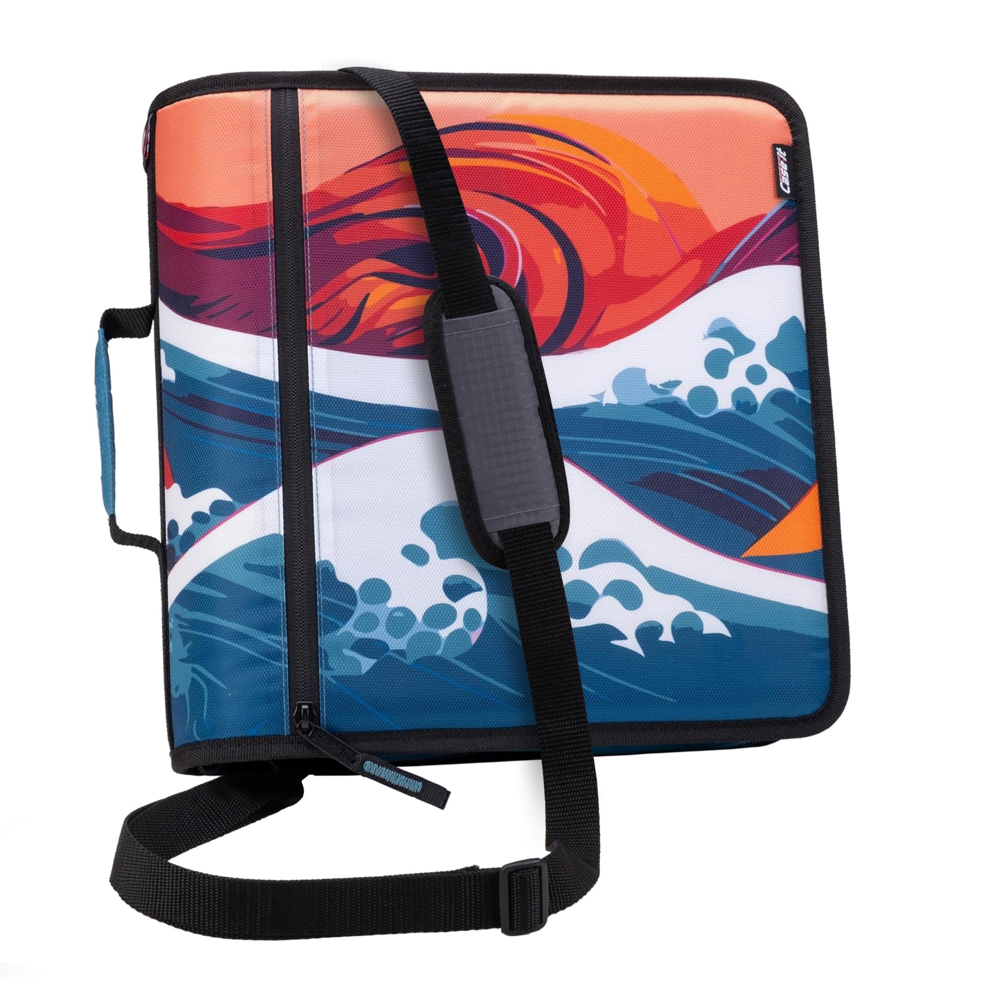 Case-it School Zipper Binder | 3-Inch O-Rings | 600-Sheet | D-146 Wave