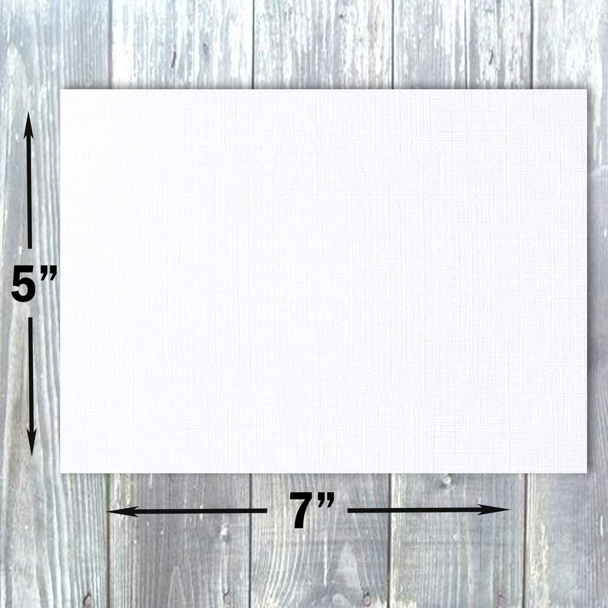 Hamilco White 80lb Cover Heavy 5x7 Linen Cardstock & Envelopes (100PK)