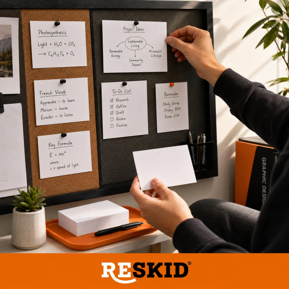 Reskid Heavyweight Index Cards on 80lb Cardstock – 12x18, 200 Sheets
