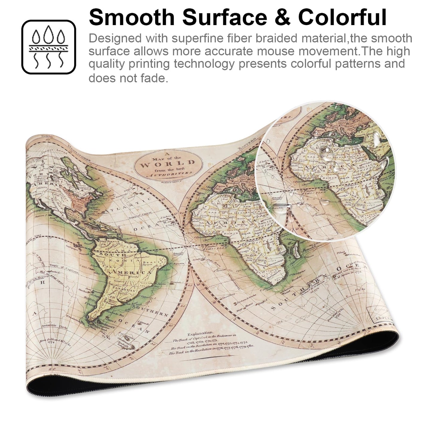 Cmhoo Professional Gaming Mouse Pad XXL & Computer Large Mouse Pad Table Mat(35.4x15.7x0.1IN, Ball)