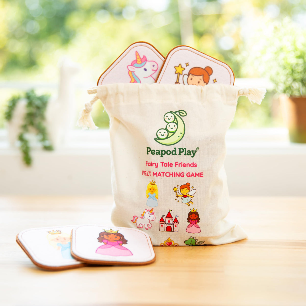 Felt Princess Matching Game for Toddlers – Fairy Tale Memory Game & Flash Cards – Soft and Safe for