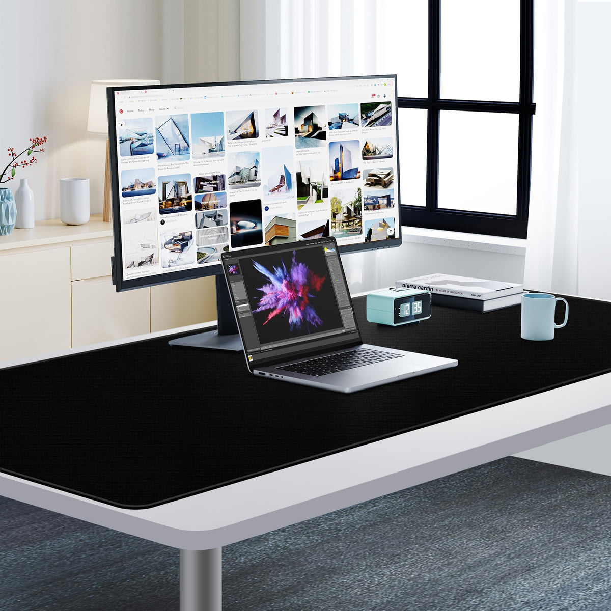 Cacoy 63" x 24" Giant Mouse Pad, Oversized Gaming Computer Mouse Mat, Black