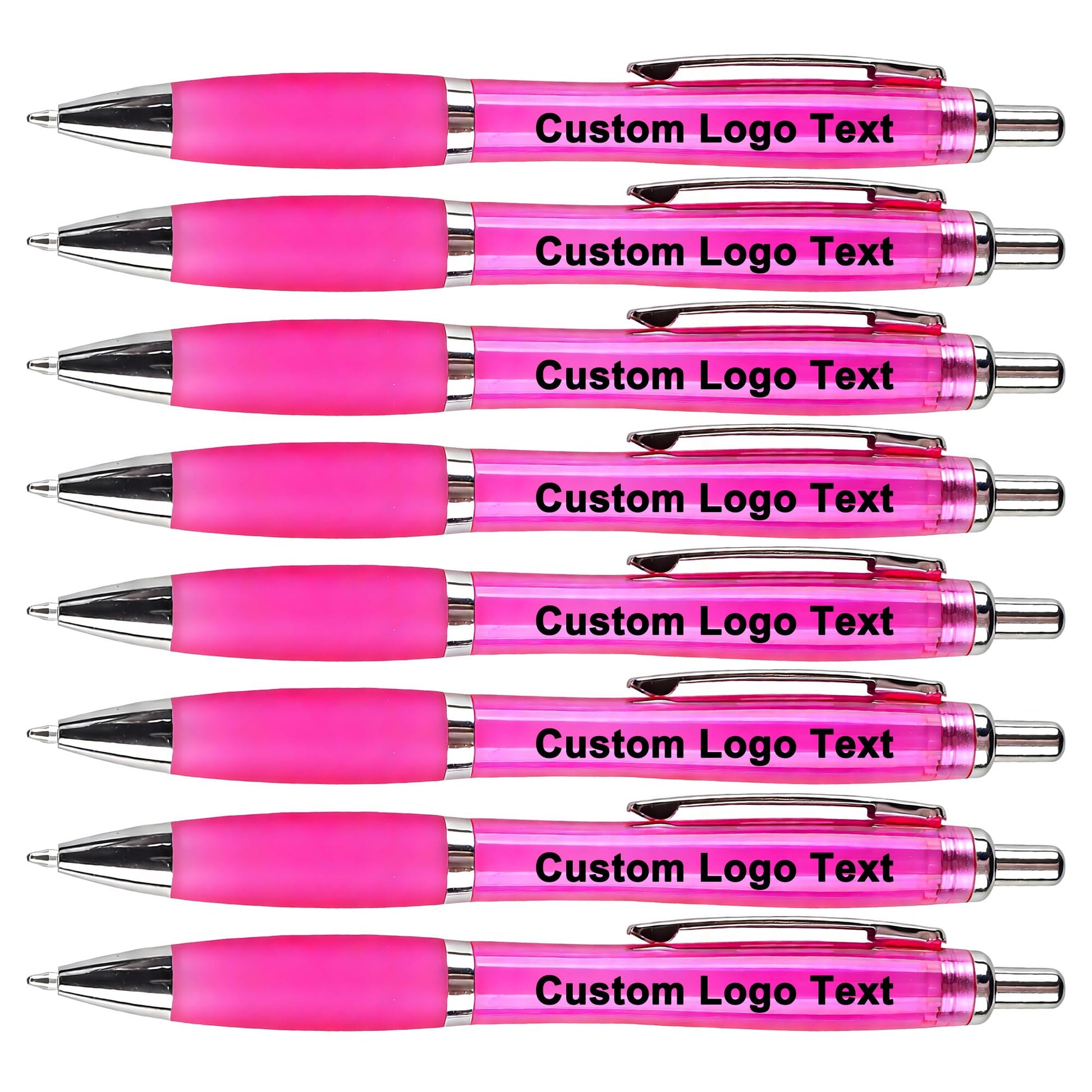 HEYZARDA Personalized Ballpoint Pens with Name for Events, Pink, 50 Pcs