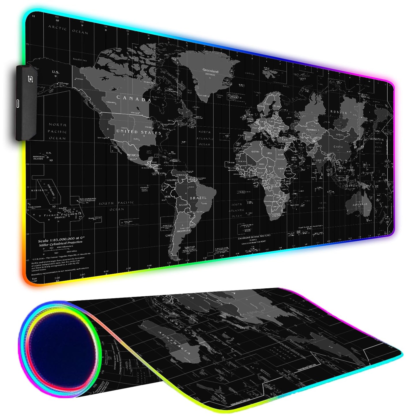 Armanza RGB Gaming Mouse Pad, Large Mousepad with Led Light, Gaming Accessories Keyboard Pad for