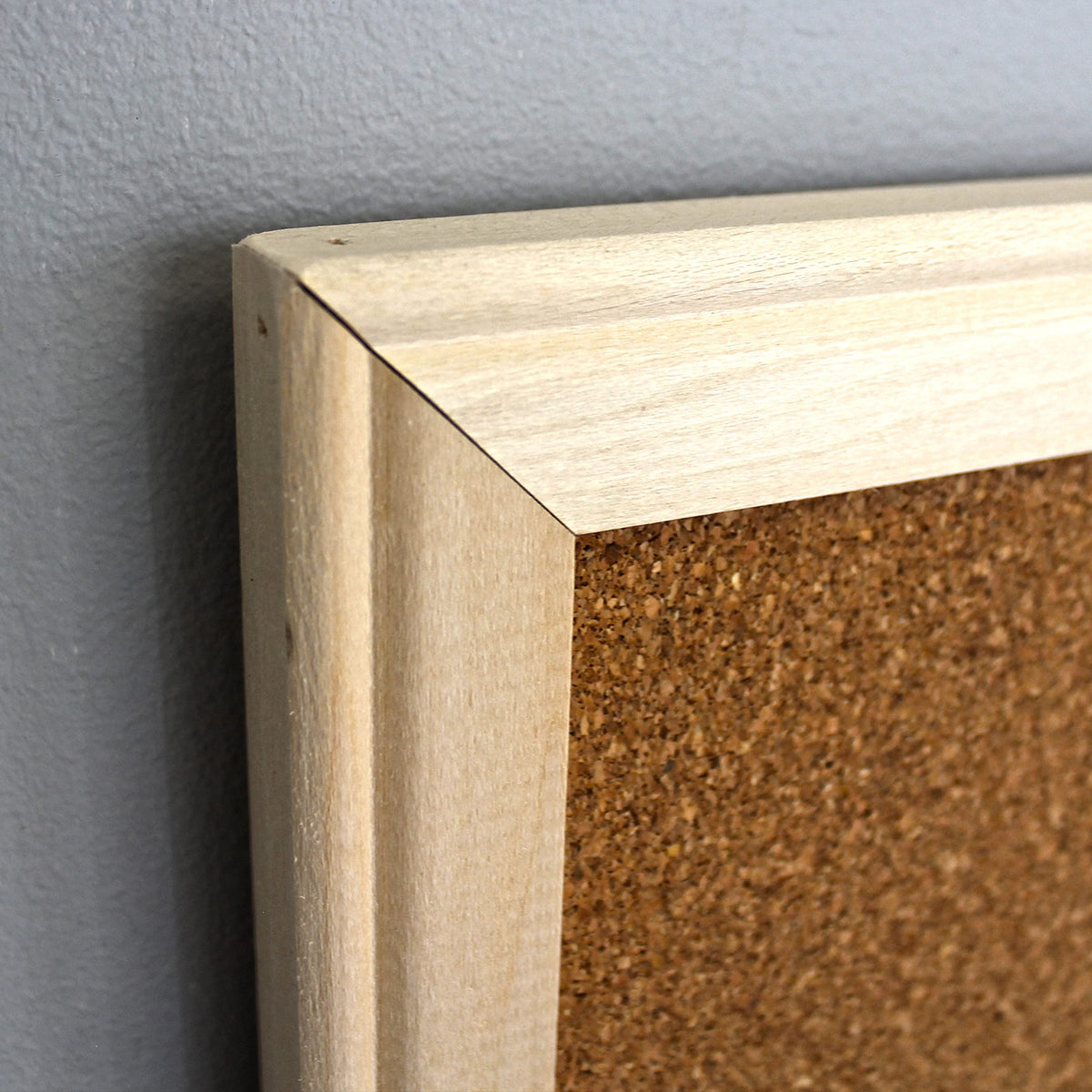 Flipside Products 18" x 24" (1.5' x 2') Cork Bulletin Board, Natural Wood Framed, Message and