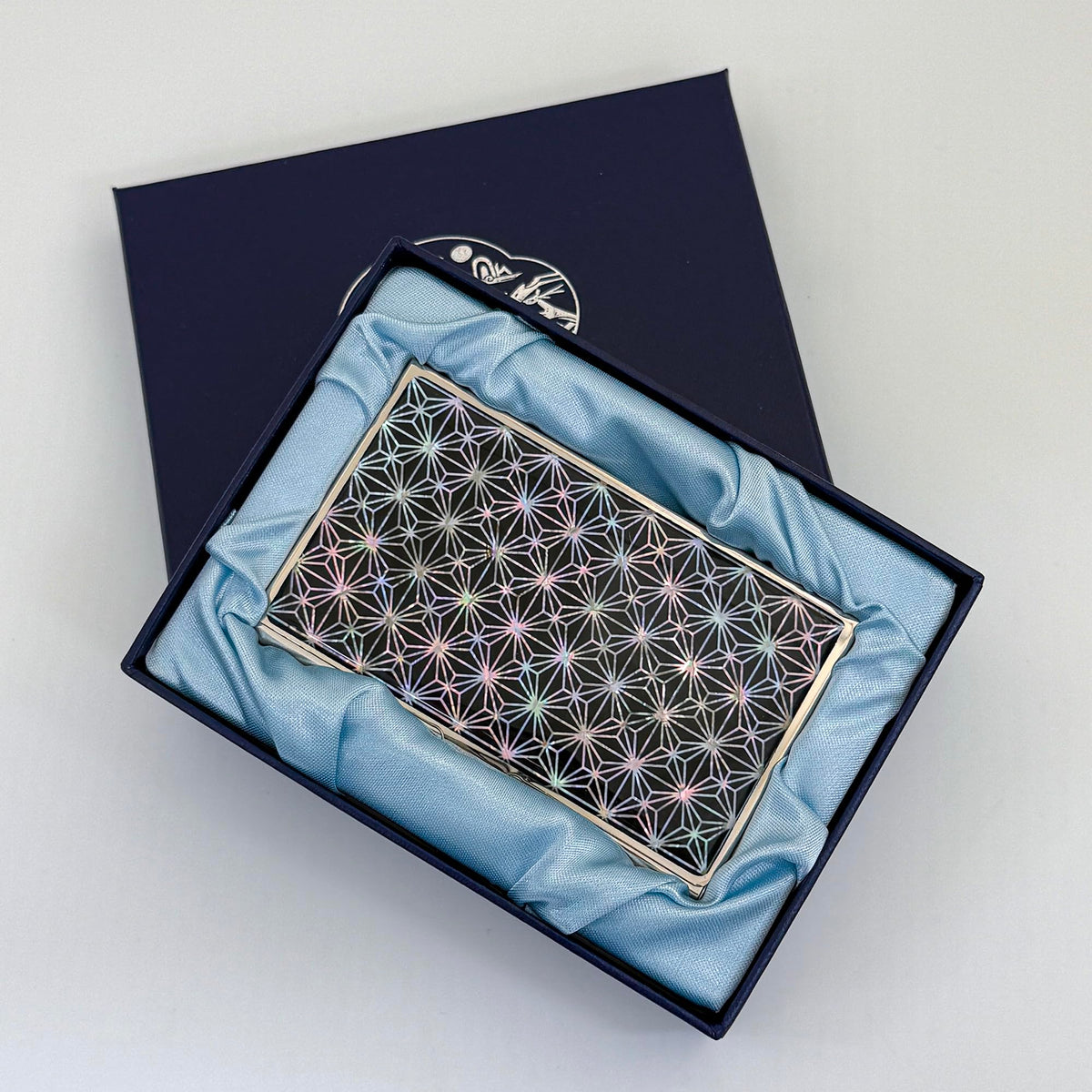Nacreh Mother of Pearl Business Card Case Credit Id Name Holder Travel Wallet Art Painting Design