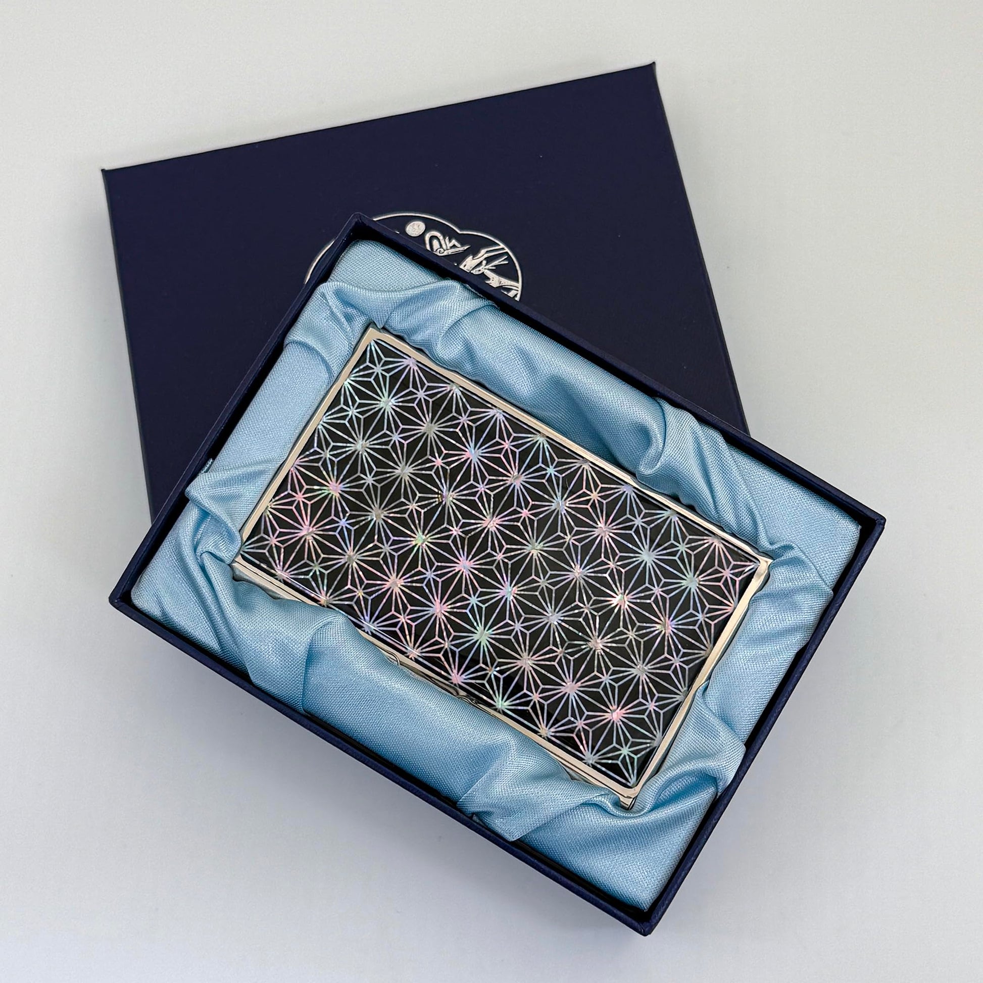 Nacreh Mother of Pearl Business Card Case Credit Id Name Holder Travel Wallet Art Painting Design