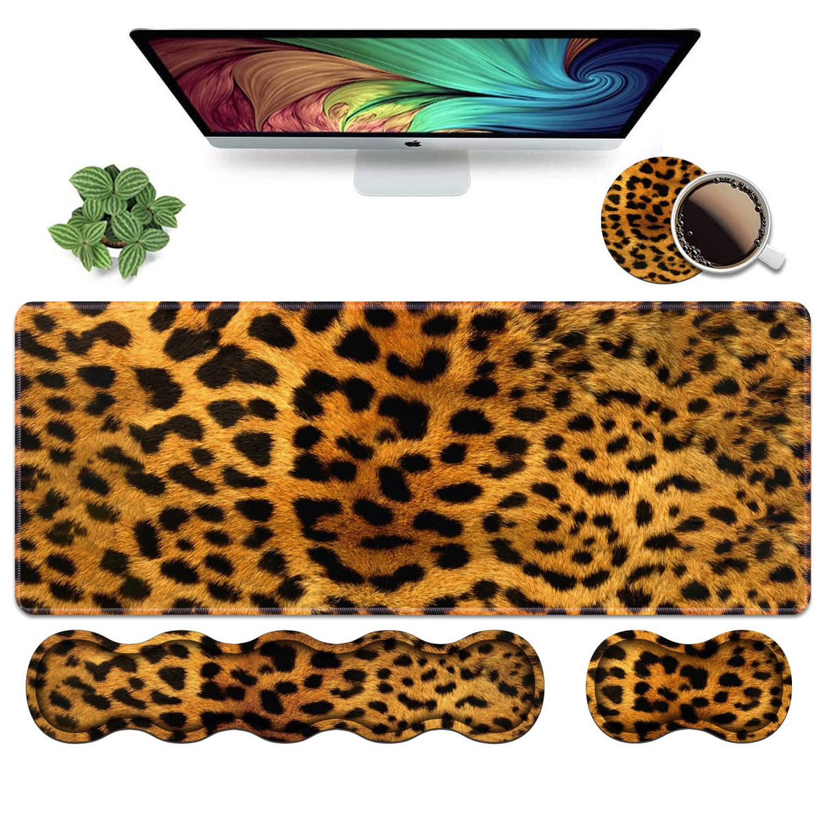 Ergonomic Keyboard Wrist Rest and Mouse Pad Wrist Rest Set, Large XXL Gaming Mousepad 31.5"x 11.8"