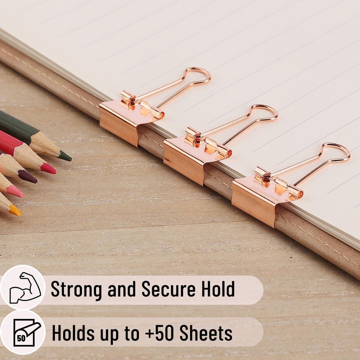 Mr. Pen- Small Binder Clips, 50 pcs, 0.75", Small Size