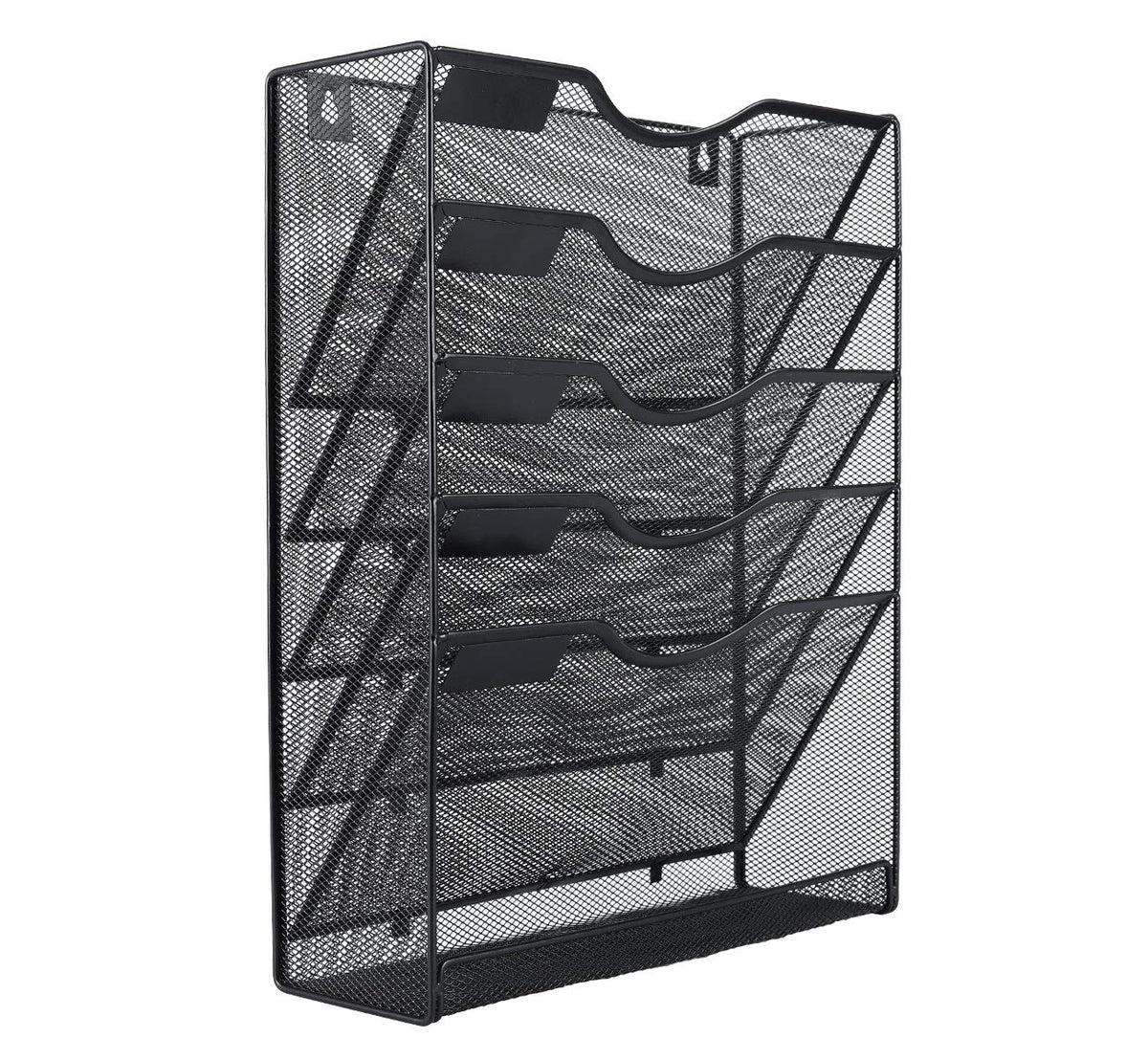 EasyPAG 5 Tier Wall File Holder Mesh Hanging Folder Organizer with Classify Label, Versatile Desk