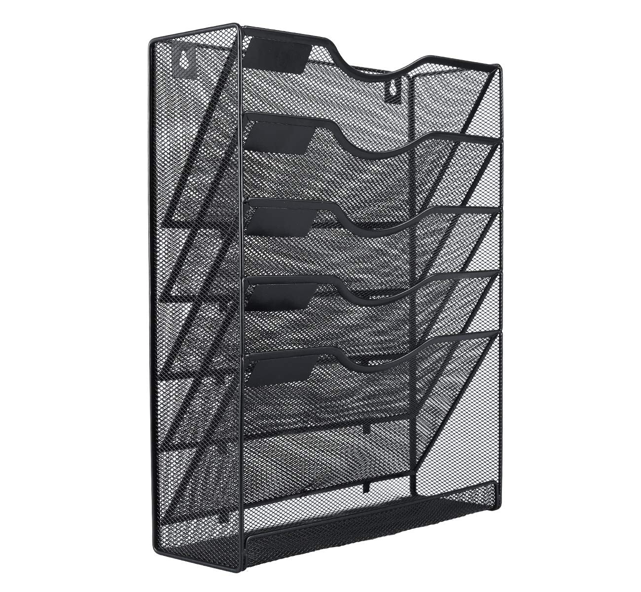 EasyPAG 5 Tier Wall File Holder Mesh Hanging Folder Organizer with Classify Label, Versatile Desk