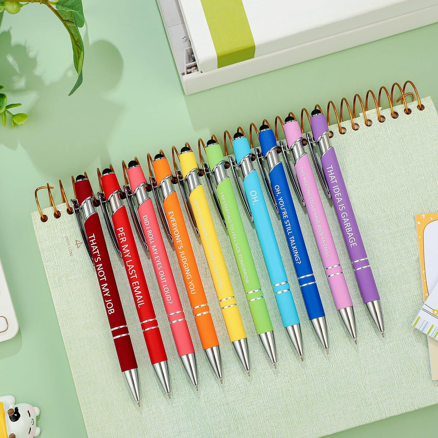 Eersida 40 Pcs Funny Pens for Coworkers Metal Case Gag Gift Adult Insulting