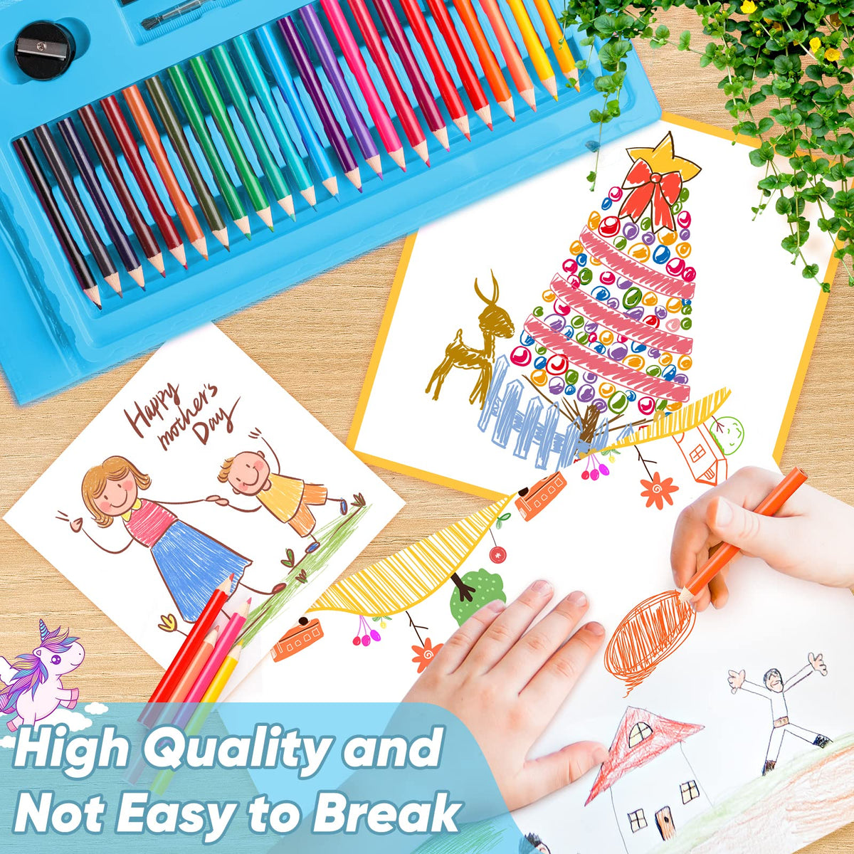 Soucolor 283 Pcs Art Supplies Drawing Set Easel Pads Coloring Book Gift