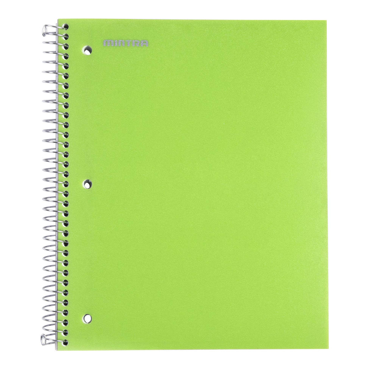 Mintra Office Durable Spiral Notebooks, 3 Subject (Green, Wide Ruled 2pk)