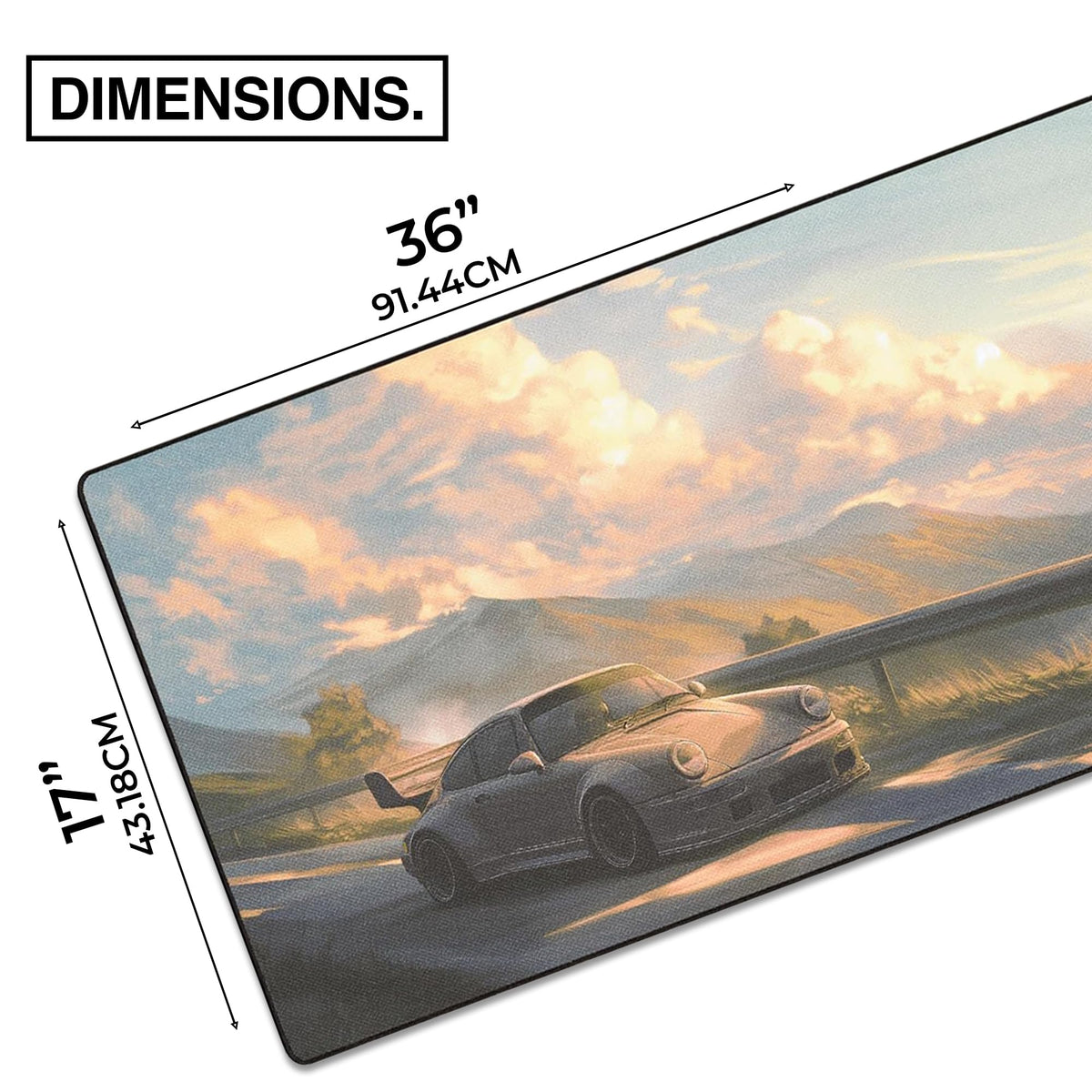 MPCO. Porsche-Pink Large Gaming Desk Pad, 36" x 17" Duraglyde Desk Mat