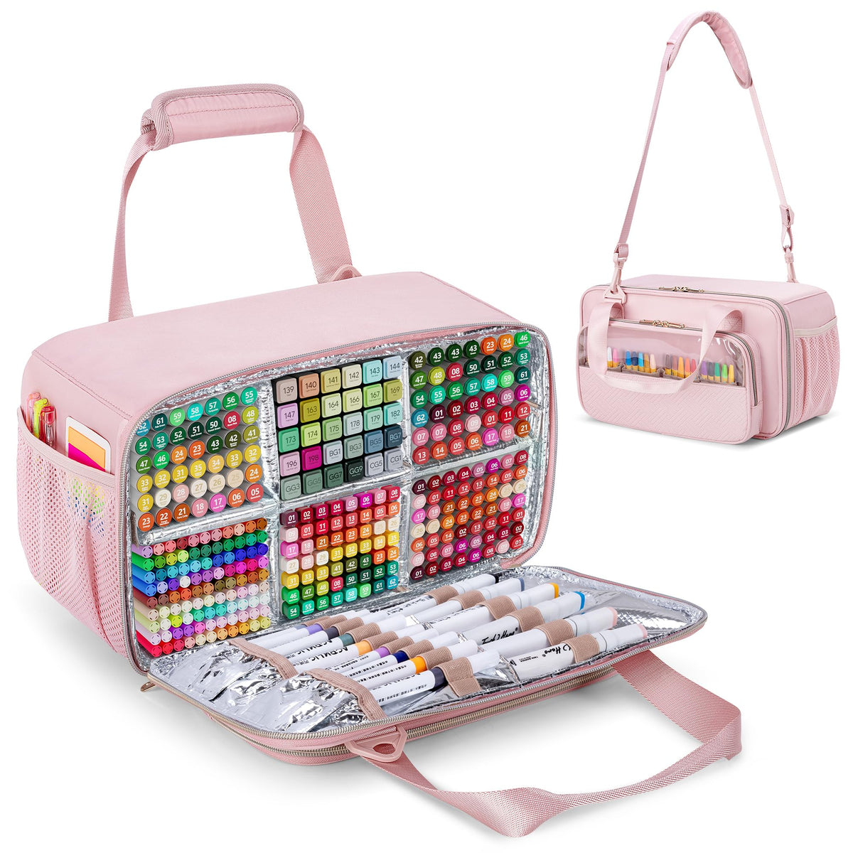 Prokva Marker Organizer Case for 216 Markers, Large Marker Storage Bag