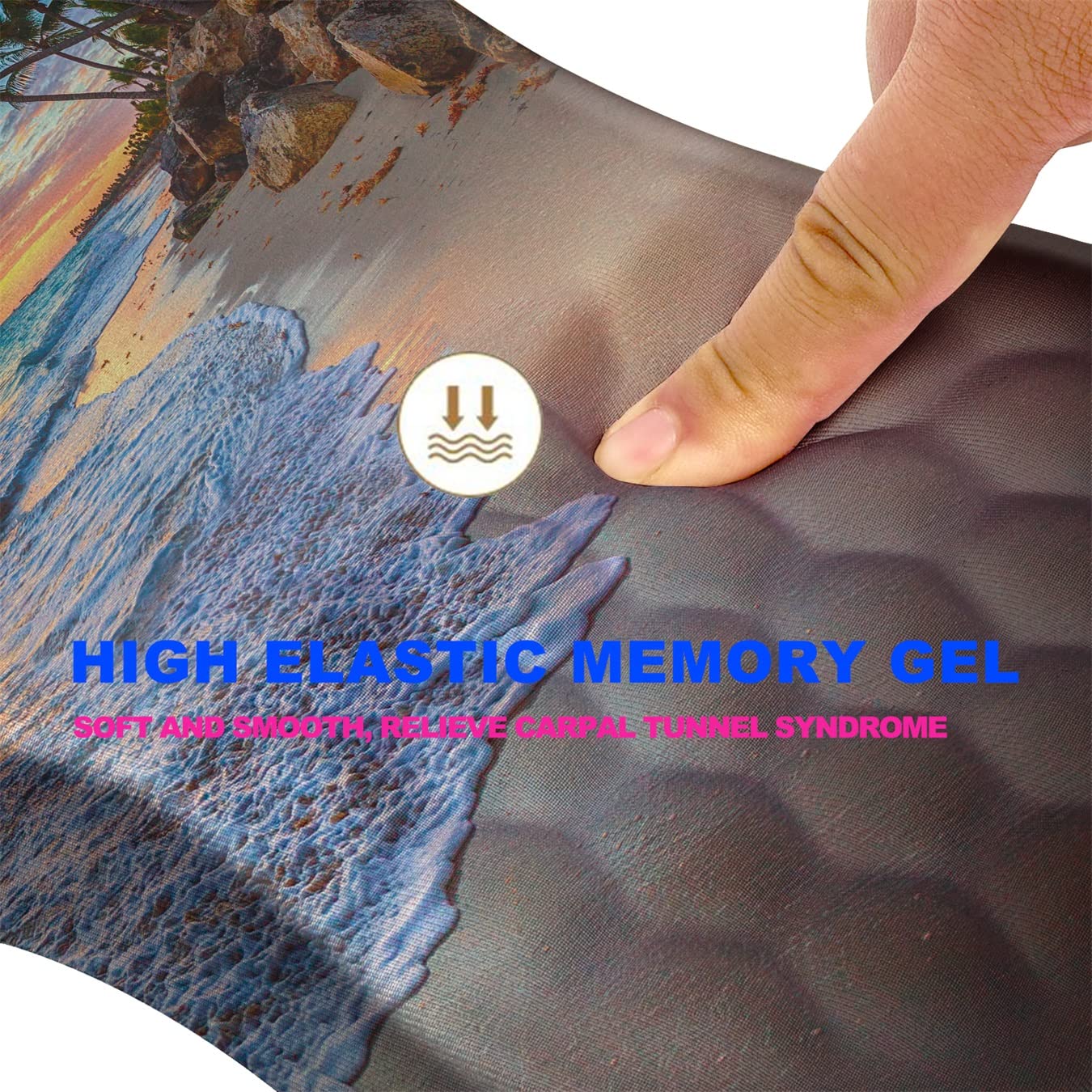 KUOSGM Mouse Pad Wrist Support, Ergonomic Mouse Pad with Massage Dot, Comfortable Computer Mouse