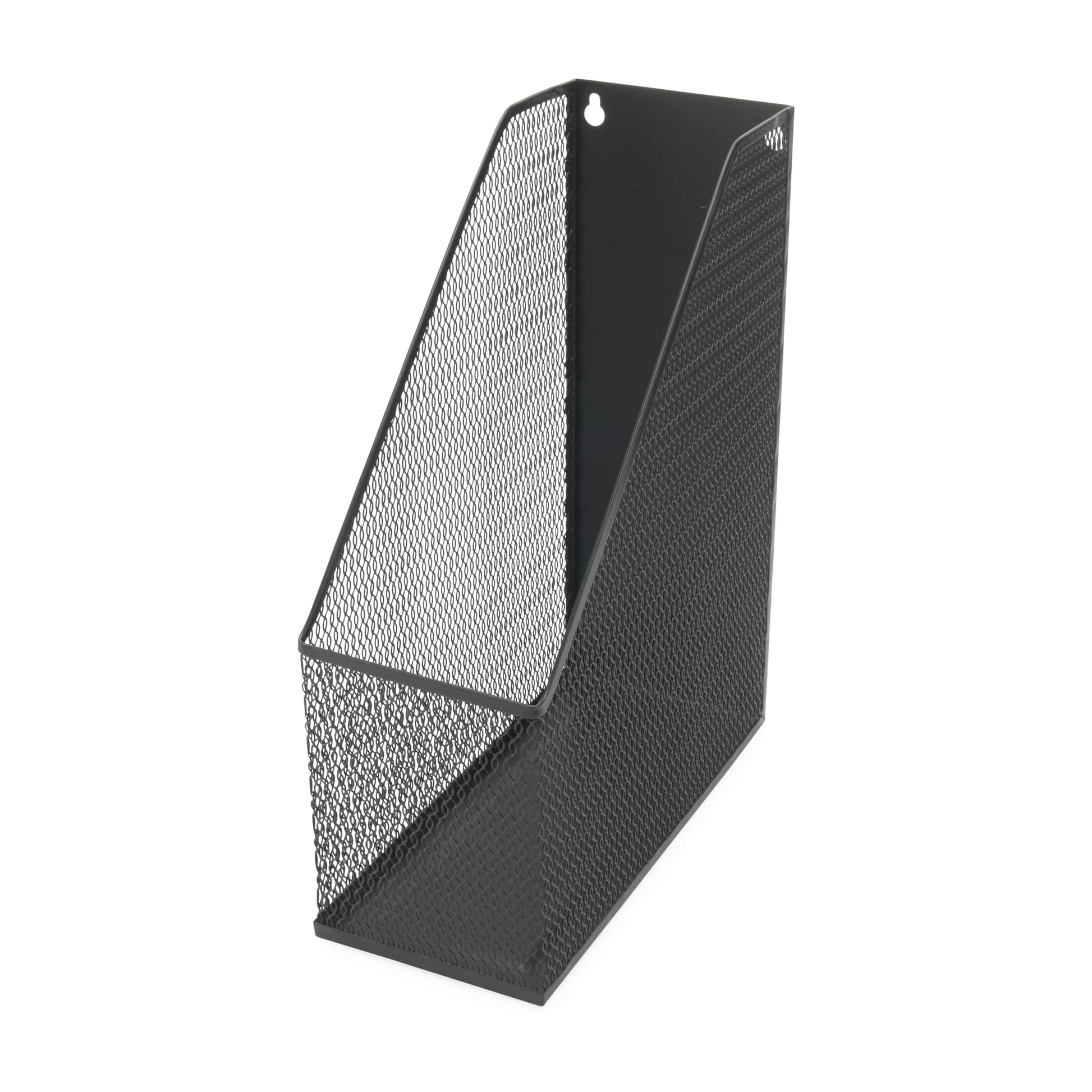 YBM HOME Mesh Steel Deluxe Magazine Rack, Extra Wide Magazine File Holder (1, Black)