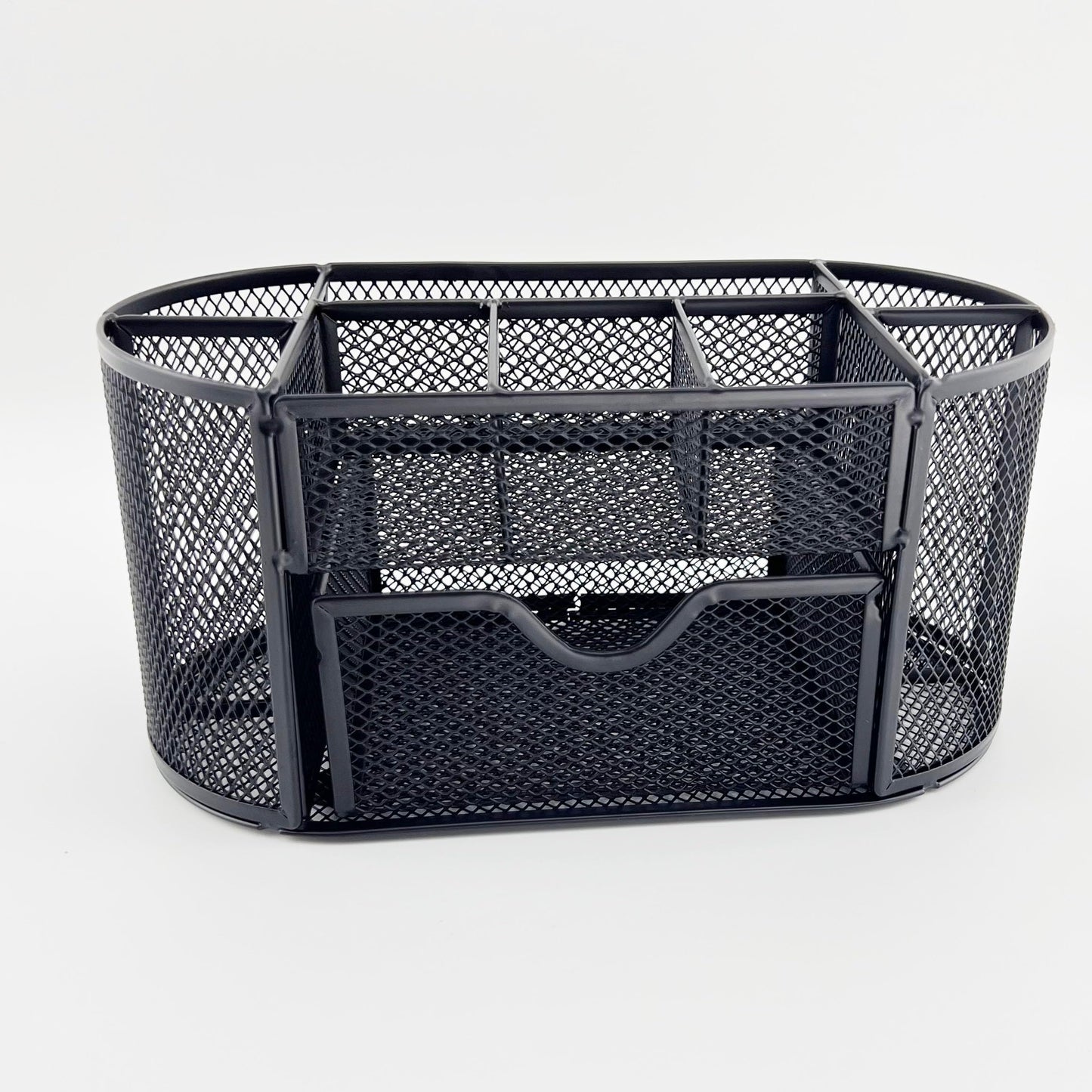 Fengtaiyuan T12, Black Metal Wire Mesh Pencil Holder for Desk, Pencil Cup for Office, Pen Holder