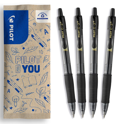 Pilot FLW538745 0.7 mm G207 Retractable Gel Rollerball Tip - Black (Pack of 4)