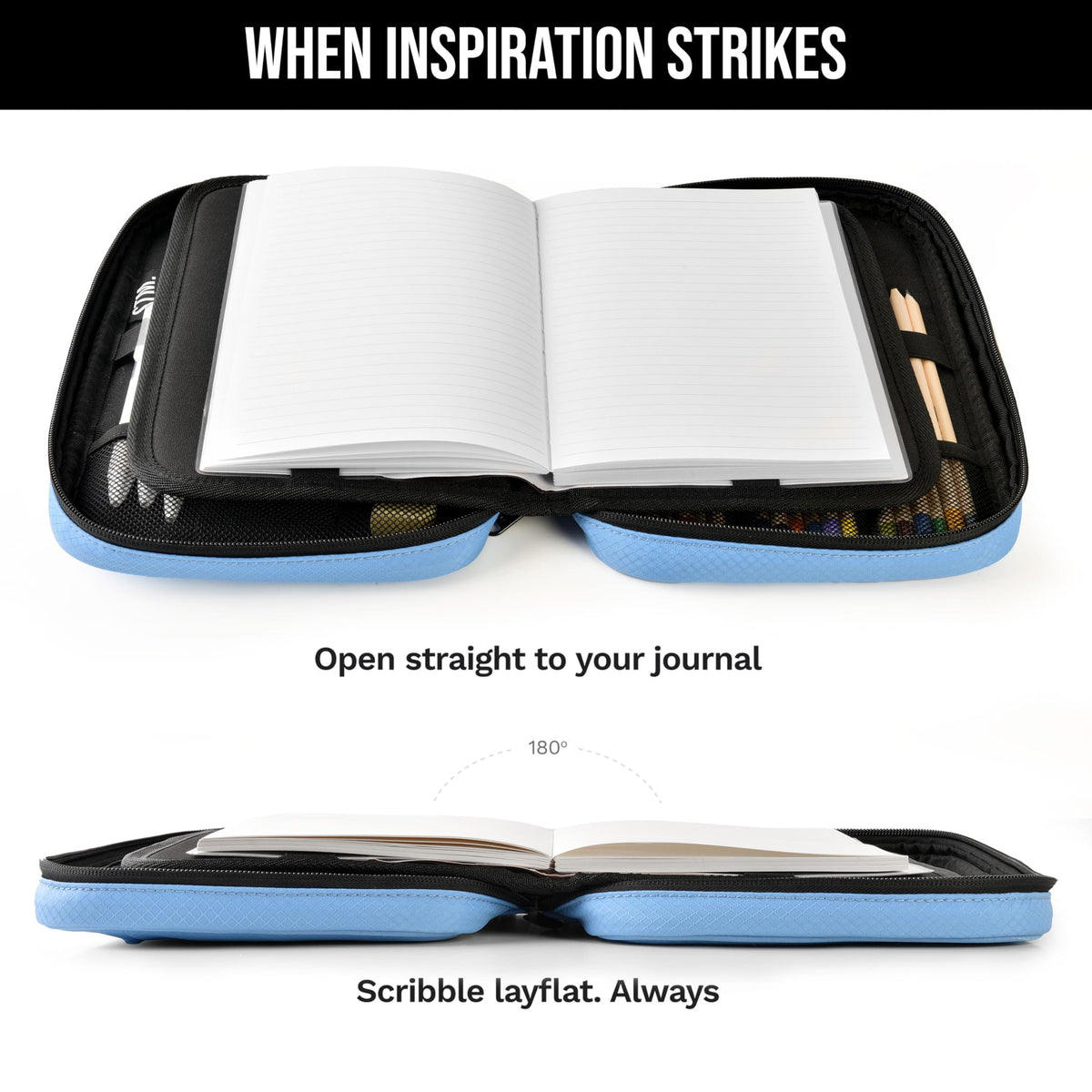 Scribbles That Matter - A5 Pencil Case Pouch + Journal Organizer - Large capacity Kawaii Pencil