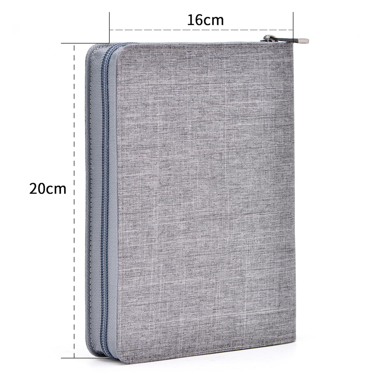 Asvine 12 Fountain Pen Case Gray Organizer Bag - Premium Waterproof Canvas Pen Display Holder