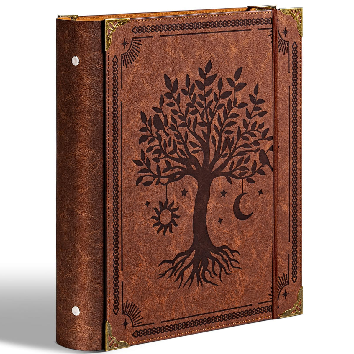 Ovesmusl PU Leather 3 Ring Binder 2 Inch Fits 8.5"x11" Letter Size Paper