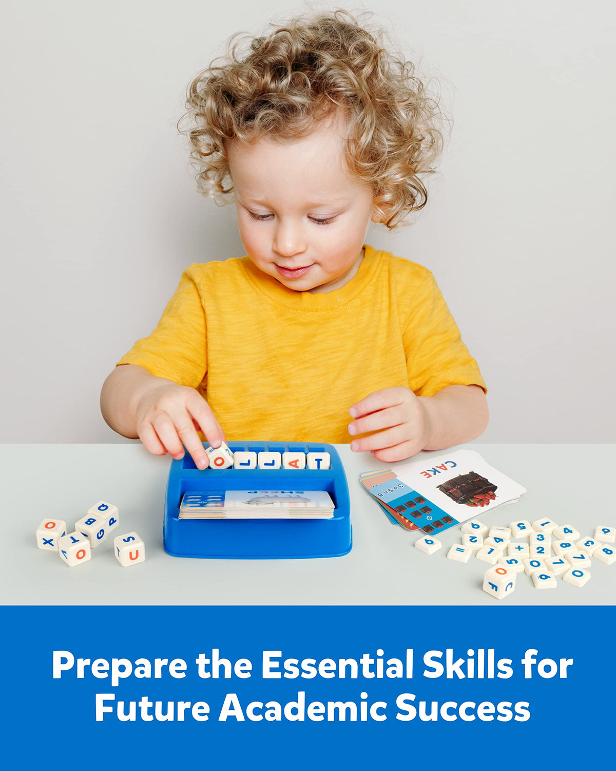 Coogam Matching Letter Game, Alphabet Spelling Reading Flash Cards, Math Number Words Puzzle