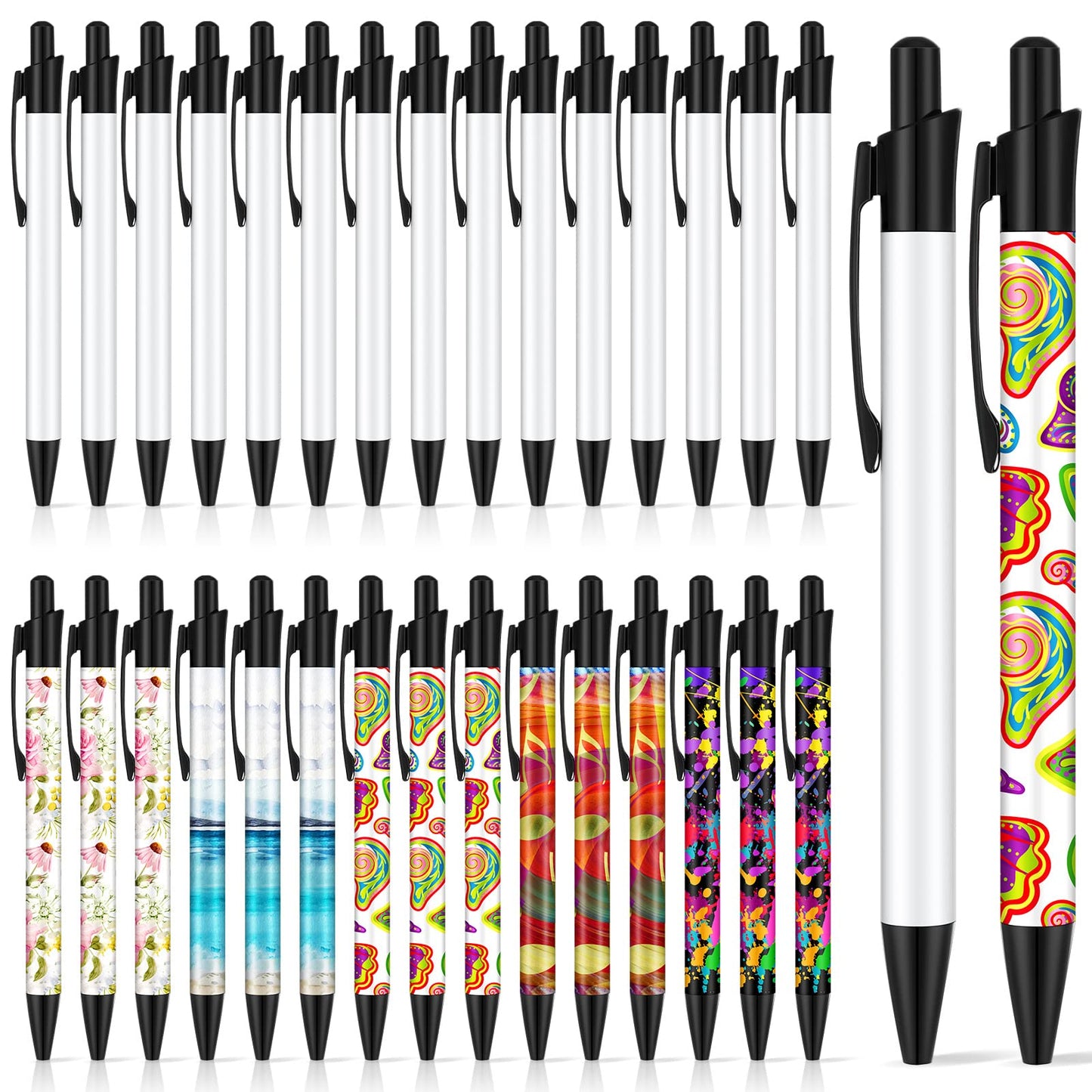 Yexiya Sublimation Pens Blank Heat Transfer Pen Sublimation Ballpoint Pen with Shrink Wrap White