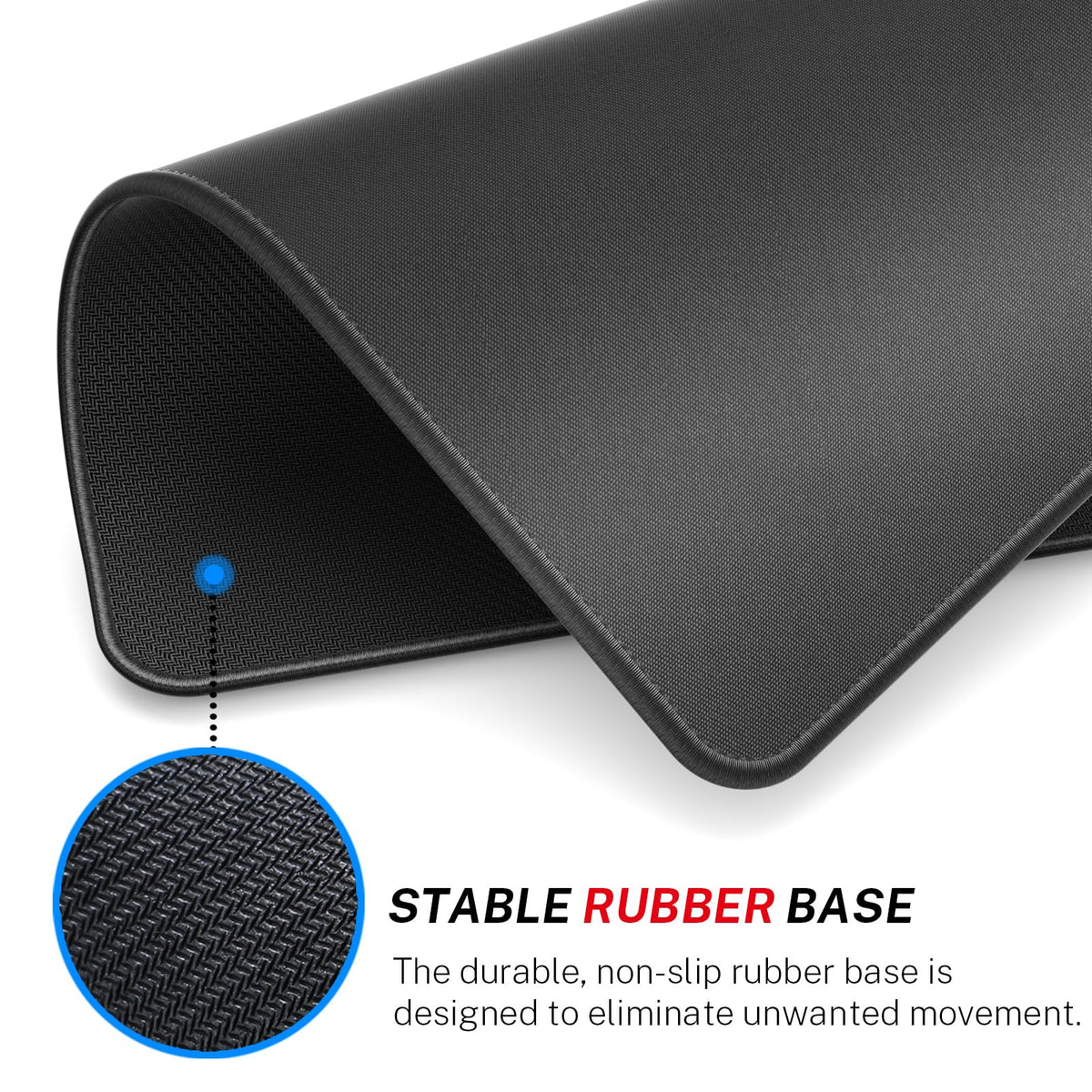 MROCO Essential Office & Gaming Mouse Pad Bulk, 12 Pack, 8.5 x 11 in, Black