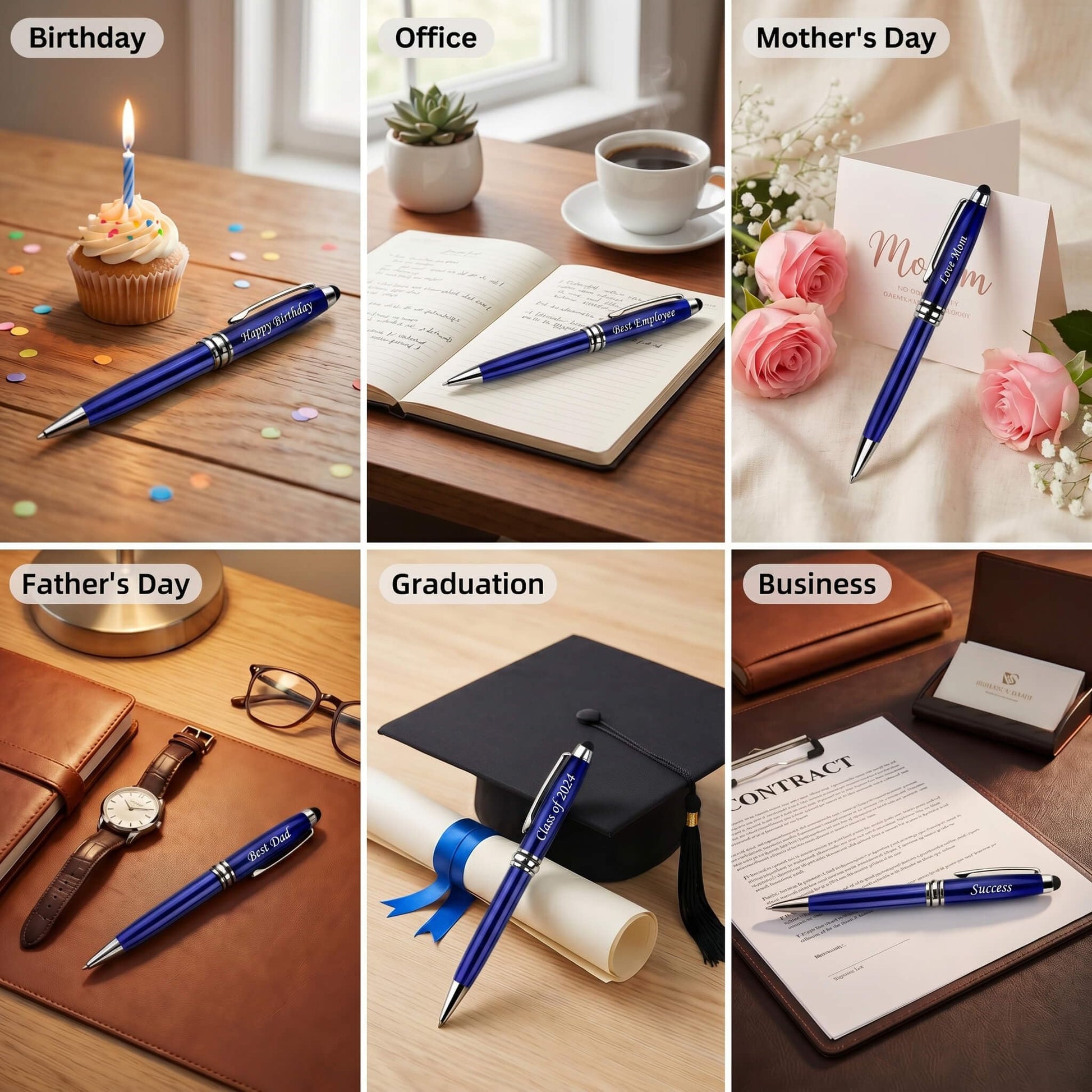 Ancolo Personalized retractable pens Gift for Bank, Office, Hotel Lobbies