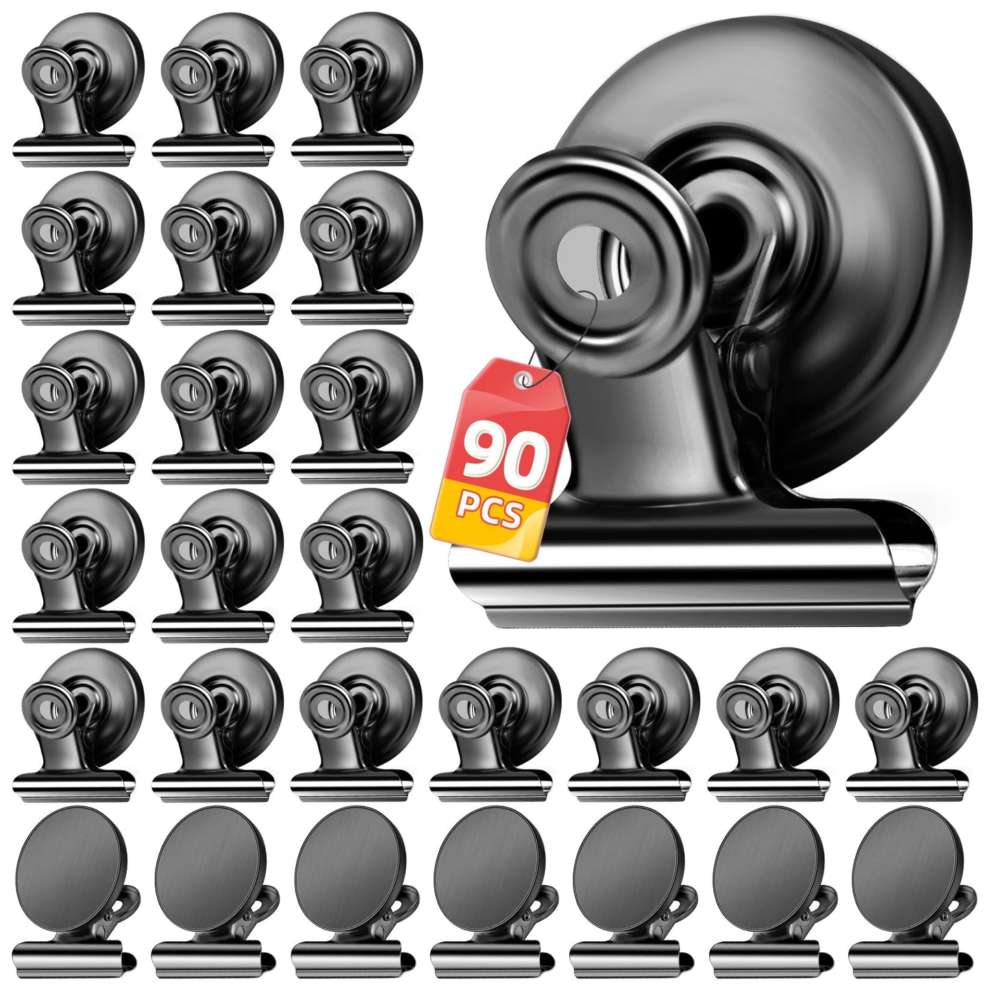 VNDUEEY 90 Pack Fridge Magnets Refrigerator Magnets, Strong Magnetic Clips Heavy Duty, Magnet Clips