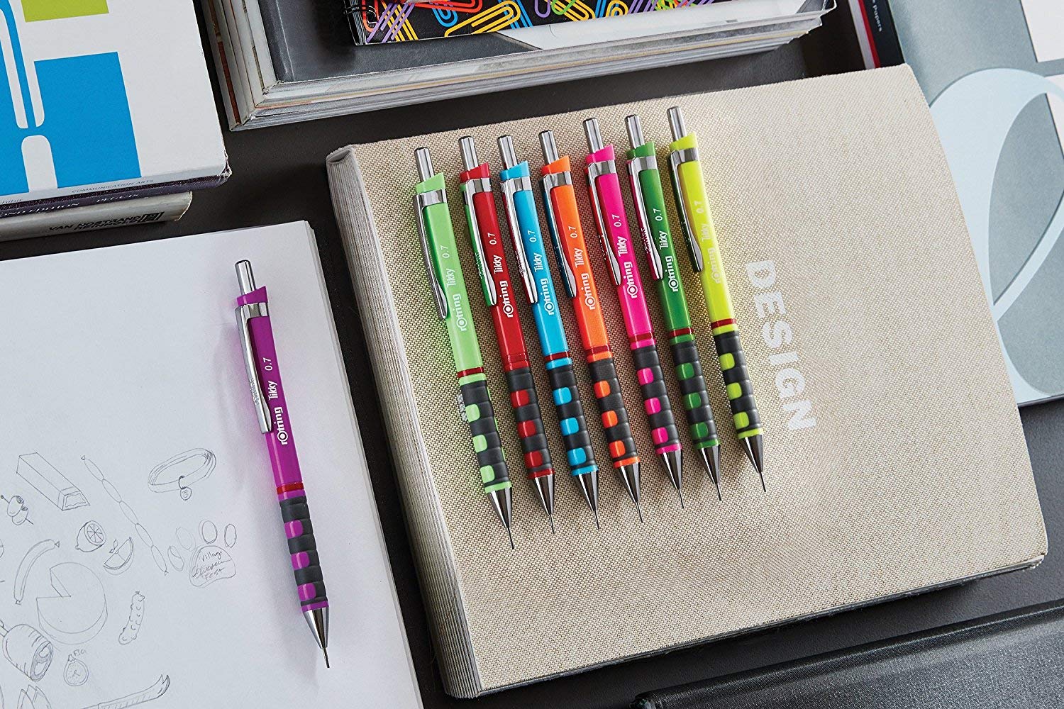 rOtring 2007252 0.7 mm HB Tikky Mechanical Pencil - Light Blue (Pack of 12)