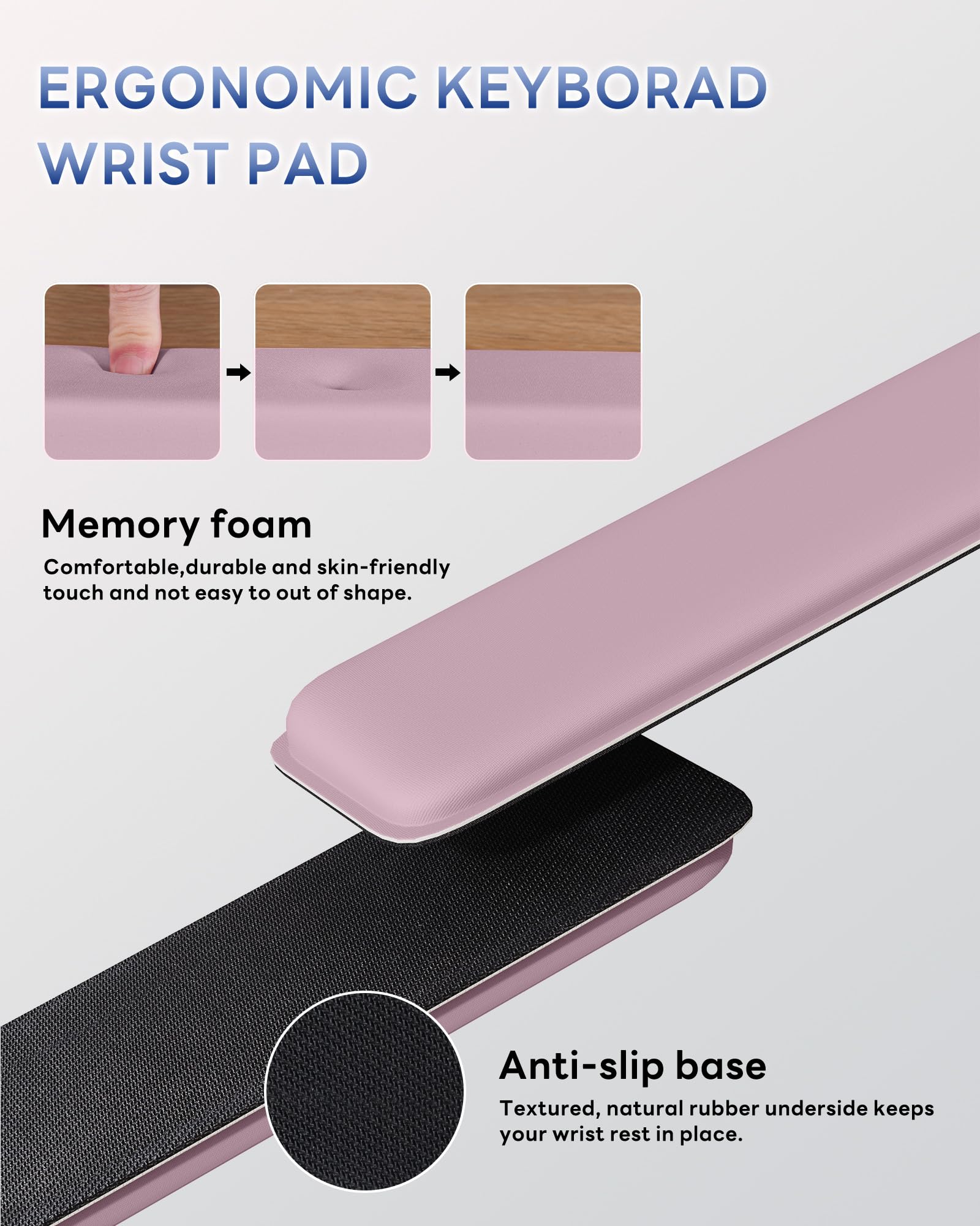 Laborio Computer Keyboard Wrist Rest, Keyboard Riser Stand for Desktop