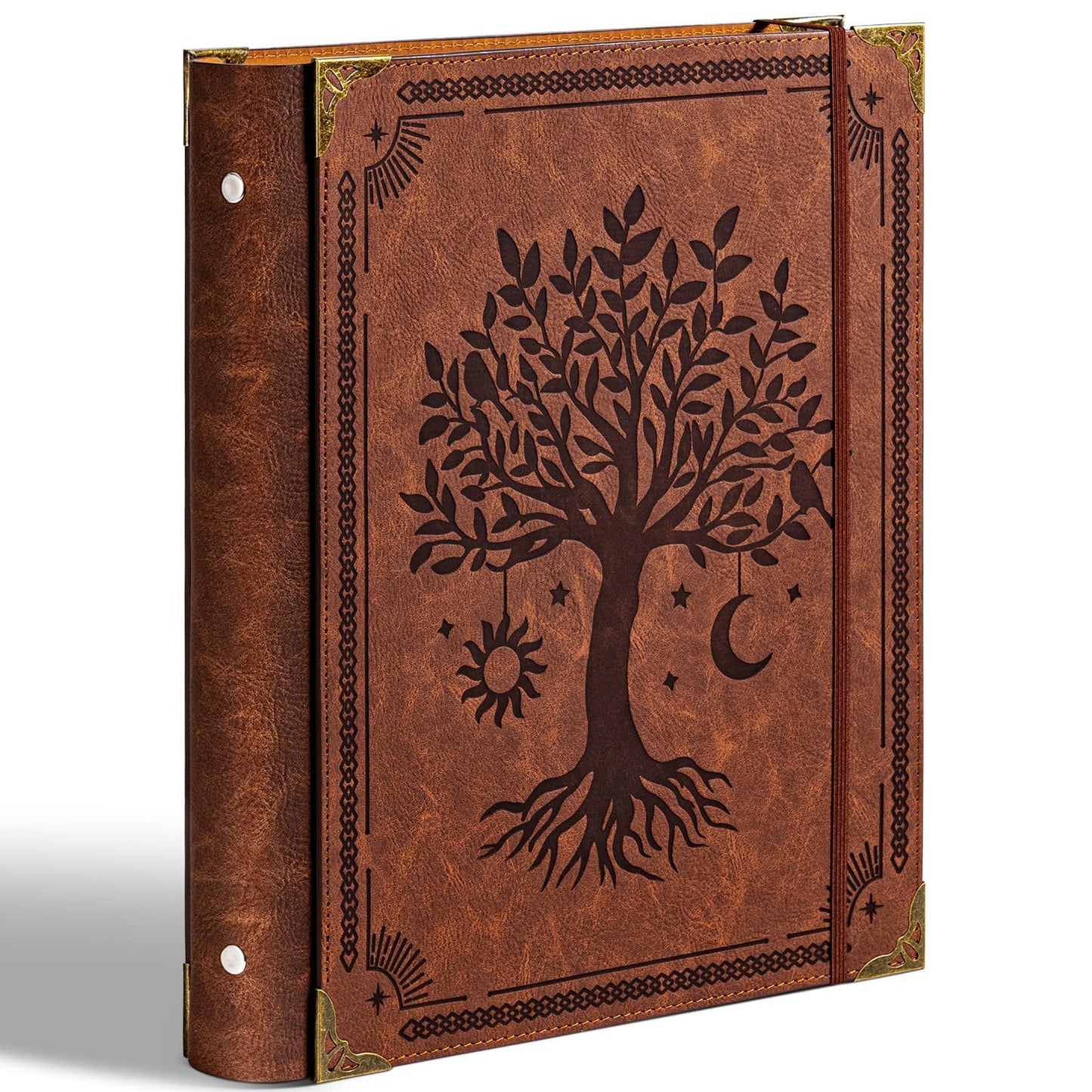 Ovesmusl PU Leather 3 Ring Binder 1.5 Inch Fits 8.5"x11" Letter Size Paper