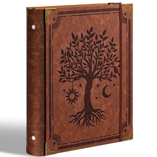 Ovesmusl PU Leather 3 Ring Binder 1.5 Inch Fits 8.5"x11" Letter Size Paper