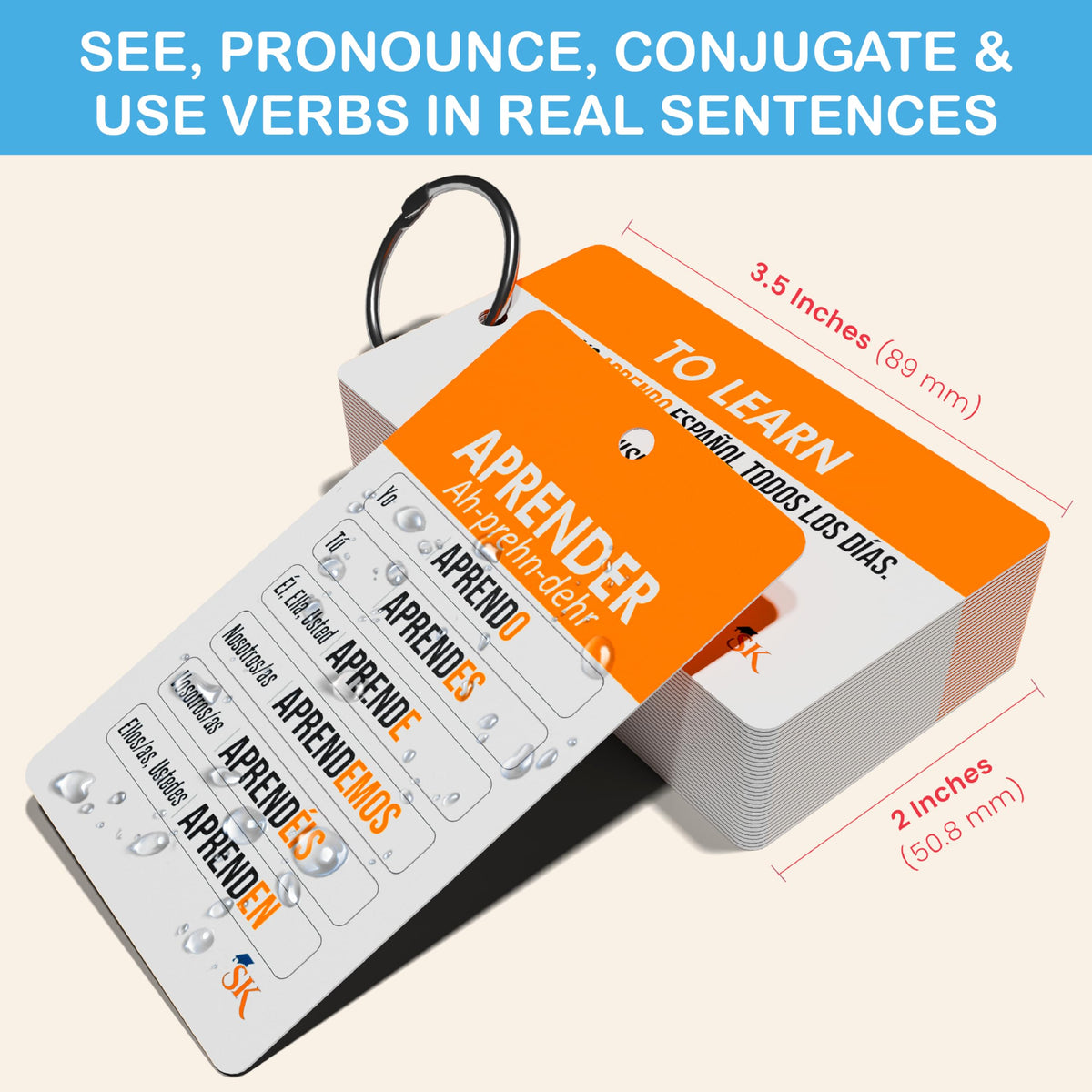 500+ Spanish Vocabulary Flash Cards for Adults & Kids Ages 15+,