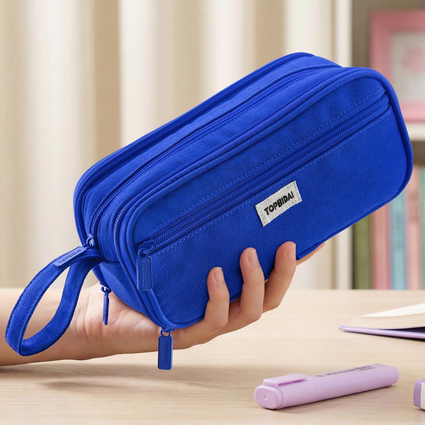 TOPBIDAI Large Pencil Case Pouch for Girls Boy Women Men Adults