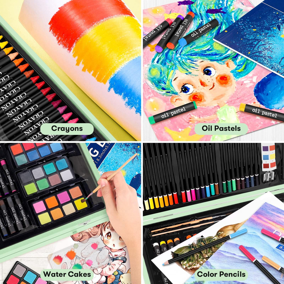 iBayam 150-Pack Deluxe Art Set – Drawing, Painting & Coloring Kit