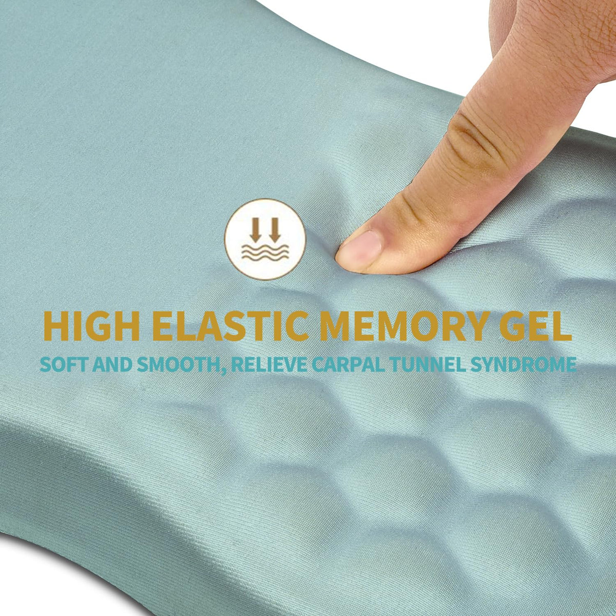 Hokafenle Ergonomic Mouse Pad Wrist Support with Massage Design, Wrist Rest Pain Relief Mousepad