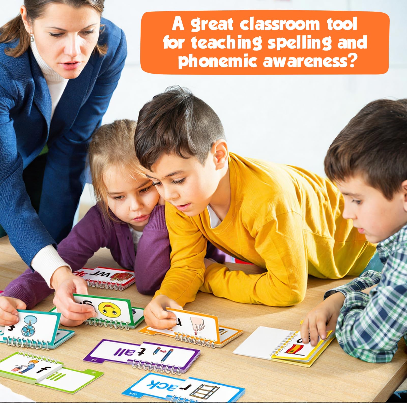 Phonics Flash Cards Word Family Build Book,Learn to Read 30 Read and Rhyme Flip Books,Sight Words