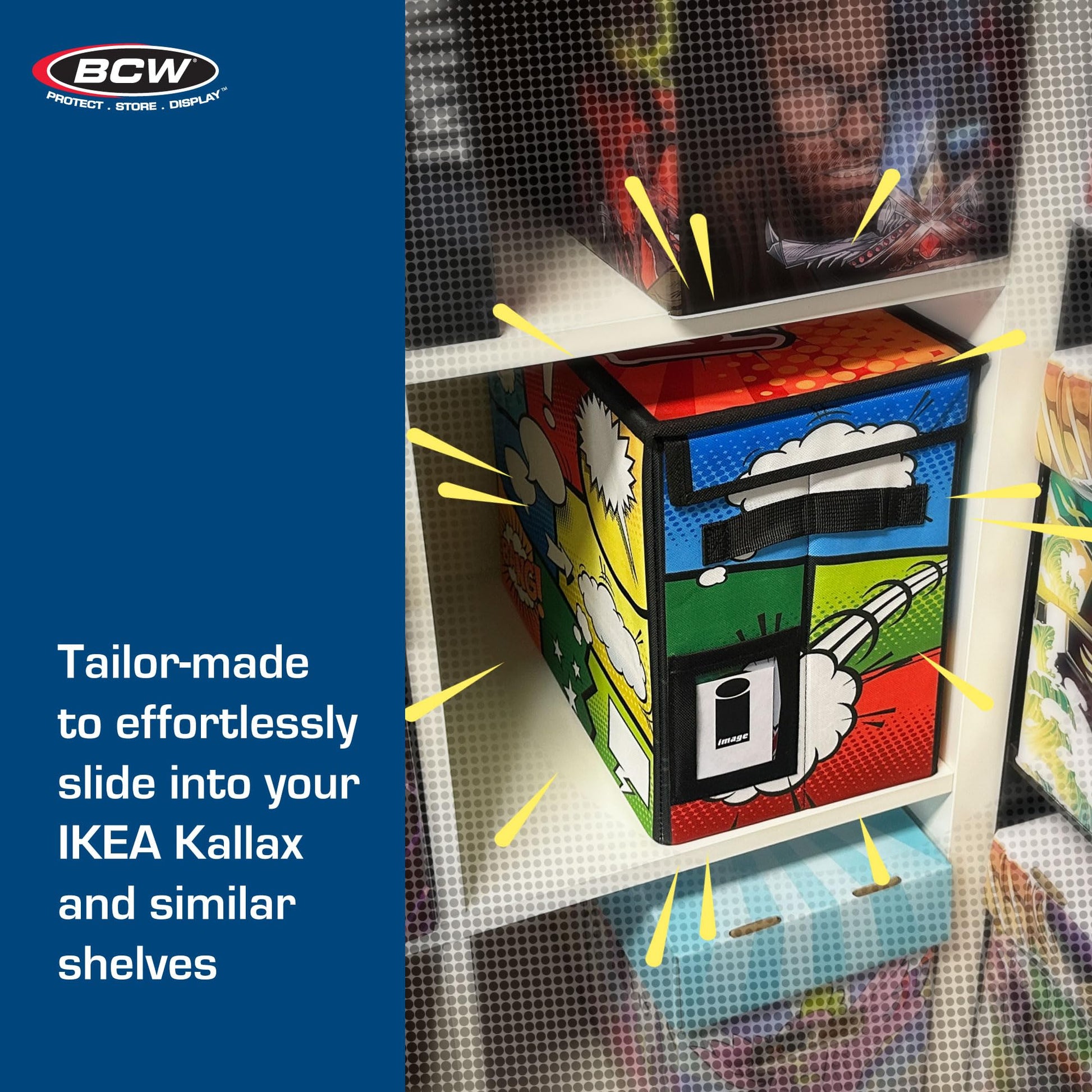 BCW Comic Foldaway | Collapsible Comic Book Storage Tote for 125-150 Comic Books | Foldable Box for