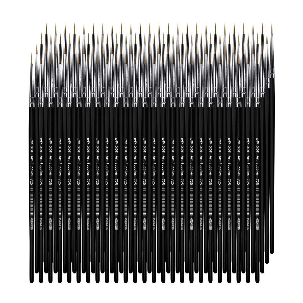 XDT#725 Fine Detail Artist Paint Brush 100 Piece Set Round Pointed Tip Paint Brush #00000 for Micro