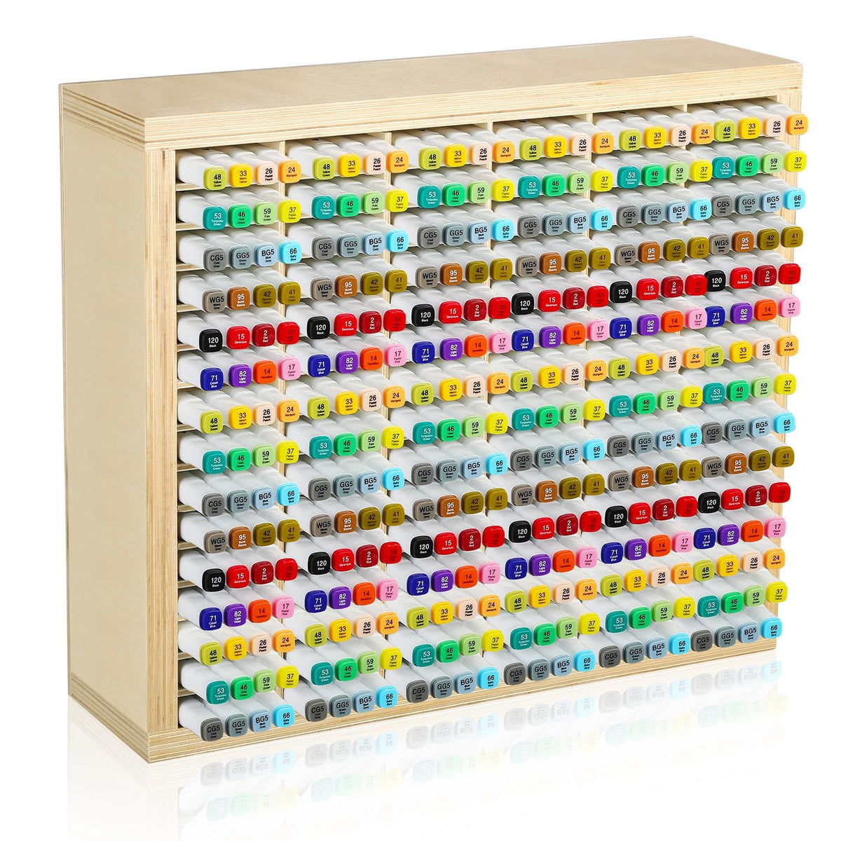 DoubleFill Marker Storage Organizer for 360 Large Wooden Marker Holder