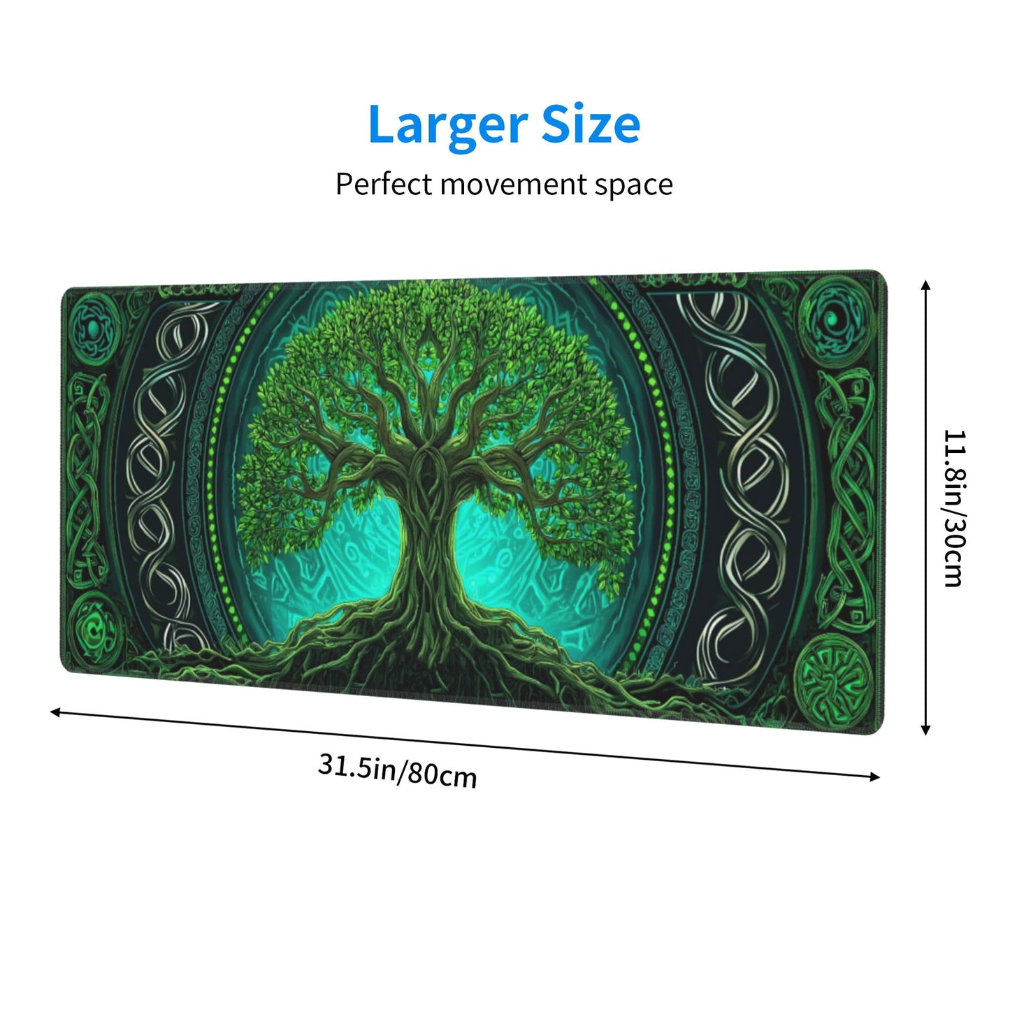 Tree Mouse Pad Extended Large Gaming Mouse Pad XL Stitched Edges for Gamer Home Office 31.5 X 11.8