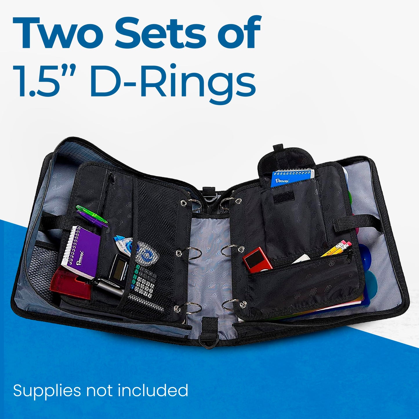 Case-it Dual Binder | Two 1.5" D-Rings | 600-Sheet | Dual-101 Deep Purple