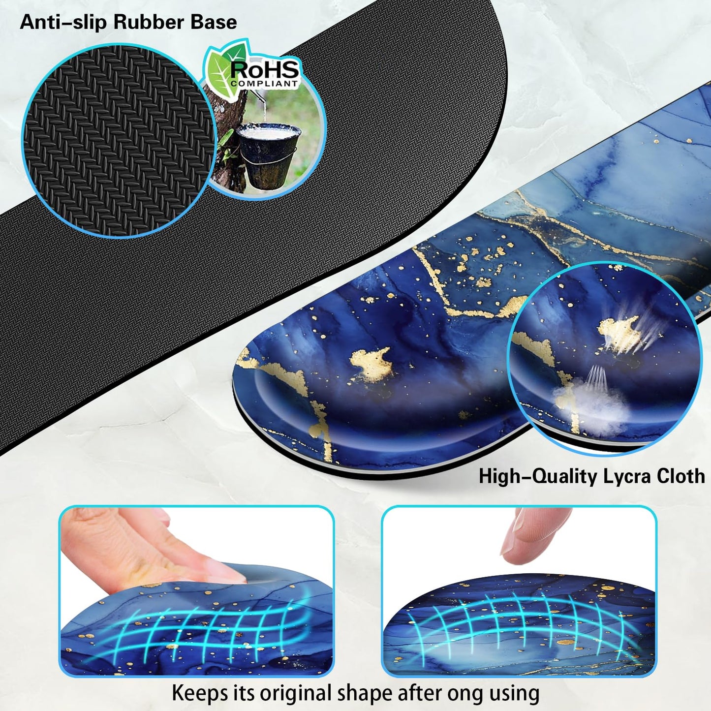 Canjoy Desk Mat with Wrist Rest, Desk Pad for Keyboard and Mouse 4-in-1 Mouse Pad + Keyboard Wrist